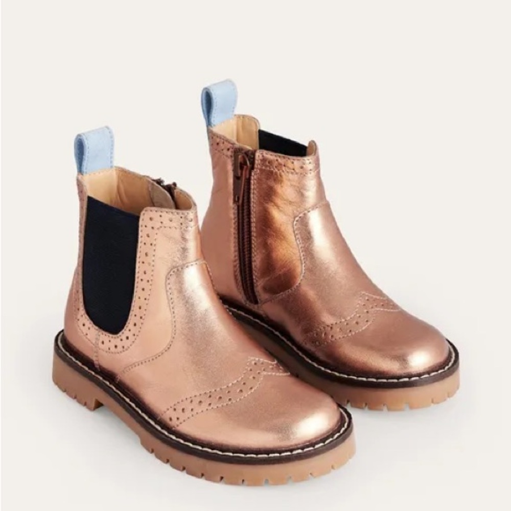 New Mini Boden Bronze leather Chelsea boot size 29 (US 12) $92